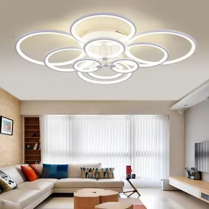 Modern yatak odası oturma odası gömme montaj işık tavan kapalı dekoratif asılı LED tavan ışık