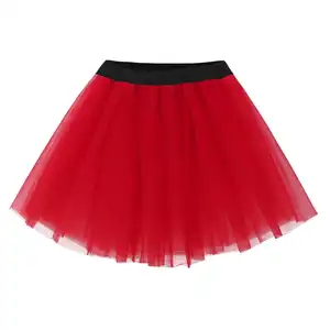 प्रदर्शन के लिए उच्च गुणवत्ता वाली यूनिसेक्स मेश बैले मिनी स्कर्ट नई फैशन थोक बच्चों और लड़कियों की छोटी स्कर्ट