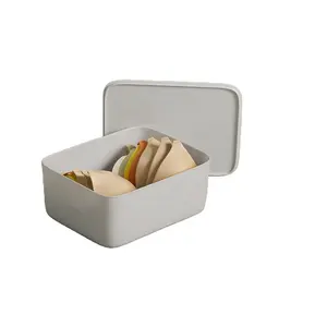 Naturlicher Stil moderner Stoff faltbare Unterwäsche Aufbewahrungsbox Schublade faltbar Schlafzimmer Kunststoff-Überwachungsbox Organisator