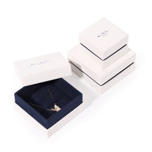 EVERWIN - Juego de Cajas de Regalo de Joyería de Papel de Lujo, Caja de Embalaje de Cartón con Logotipo Personalizado y Bolsa con Asa de Listón para Collar y Pulsera - Product Image 4