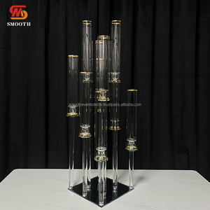 SMOOTH 100cm <b>Tall</b> <b>Table</b> Centerpiece Crystal Candle Holder With 10 Arms For Events Decoration - Product Image 2