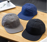 Casquette de baseball personnalisée avec logo imprimé, 5 panneaux, en nylon, à visière plate, fermeture snapback, légère, séchage rapide, imperméable, pour le sport