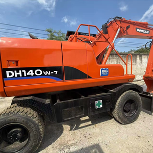 Excavadora de Ruedas Mediana DOOSAN DH140 Usada, Fabricada en Corea del Sur, Motor Original de 14 Toneladas con Caja de Cambios y Bomba - Product Image 1