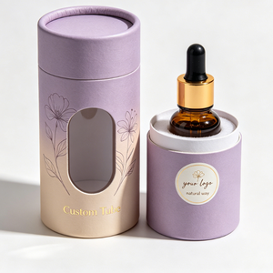 <b>Customized</b> Paper Cosmetic Tube, Round Cardboard Box for <b>Lipstick</b>/Lip Balm/Makeup Brushes, Eco-Friendly Kraft Cylinder Container - Product Image 1