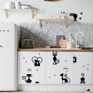 สติ๊กเกอร์ติดผนังรูปแมวน่ารักสำหรับห้องเด็ก DIY ตกแต่งบ้าน การ์ตูนสัตว์ สติ๊กเกอร์ติดผนัง PVC ศิลปะภาพจิตรกรรมฝาผนัง - Product Image 2