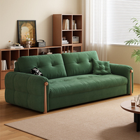 Canapé-lit convertible avec accoudoirs métalliques, grand siège moelleux, rangement, couchage extensible, pour salon, appartement, hôtel