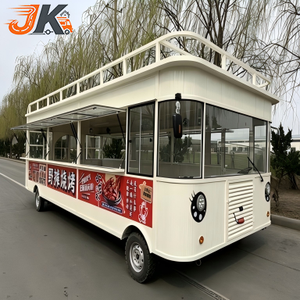 Camion de restauration mobile de 20 pieds de style bus rétro, avec impressions de logo personnalisées, <span class=keywords><strong>remorque</strong></span> à glaces, chariot à hamburgers et cuisine complète - Product Image 5