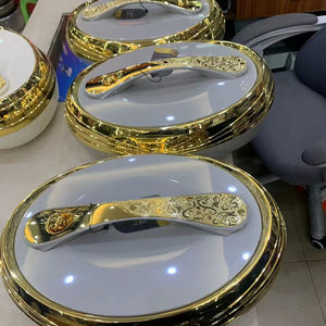 Juego de 3 Piezas de Ollas Térmicas de Lujo de 4L, 5L <span class=keywords><strong>y</strong></span> 6L, Recipientes para Mantener la <span class=keywords><strong>Comida</strong></span> Caliente con Asa con Elegante Diseño de Espiral - Product Image 1