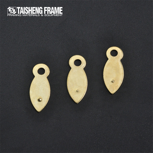 Plaque de fixation murale pour cadre photo, type œil de poisson, en fer doré, avec languette de suspension et <span class=keywords><strong>rivet</strong></span> simple - 8*21MM - Product Image 6