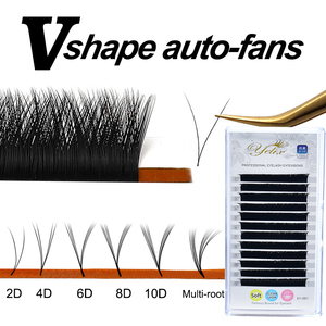 Yelix <span class=keywords><strong>VV</strong></span> 8-15mm ciglia all'ingrosso personalizzato a forma di <span class=keywords><strong>V</strong></span> ventilatore automatico ciglia Curl Premade estensione ciglia Volume russo - Product Image 2