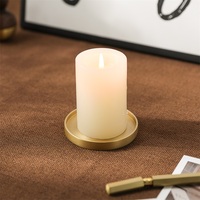 MAXERY-Bougeoir en laiton de diamètre 7.5cm/2.95 '', pour Noël et Mariage
