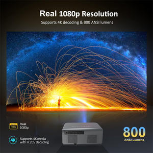 Nuovo prodotto 1080P proiettore Home Cinema proiettori per riunioni di ufficio supporto 4K parete di proiezione - Product Image 4