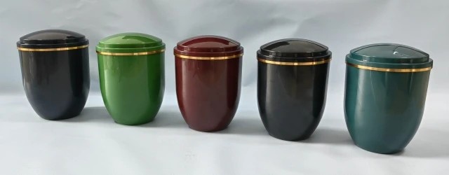 Black Bule With White Flash Point Color Funeral Ash Urn For Cremation Human Ash Holder