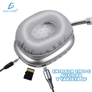 Auriculares Inalámbricos Bluetooth ELE-GATE, Sobre la Oreja, Color Verde, Cancelación de Ruido, para Música y Juegos - Product Image 4