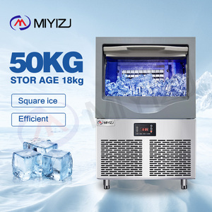Máquinas para hacer bloques de cubitos de hielo comerciales para el hogar automáticas de acero inoxidable de 50kg, máquinas para hacer hielo para negocios - Product Image 1