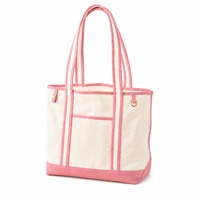 Sac fourre-tout en toile rayée avec logo brodé personnalisé, grande capacité, coton robuste, écologique, sans BPA, sac à bandoulière (avec poche)