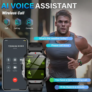 Smart Watch H11 Männer HD Großbild schirm BT Call Music SOS Sprach assistent Frauen Sport Fitness Tracker Smartwatch - Product Image 2