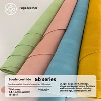 Kulit Sapi Asli Suede Nubuck Split Leather Ramah Lingkungan Tahan Luntur Kulit Matte untuk Sepatu Standar EU Ketebalan 1.2-1.4mm