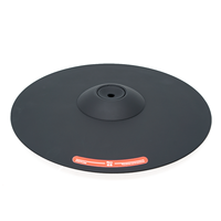 Cymbale électronique double zone noire CY-12H B de 12 pouces, Hi-Hat et Crash 2-en-1, en silicone de haute qualité, 1,2 kg, pour kits de batterie électronique