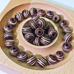 ลูกปัดไม้ทรงกลมสำหรับบูชาพระพุทธเจ้า เหมาะสำหรับทำสร้อยคอและกำไล DIY 1 ชิ้น 30 กรัม มีเสน่ห์และทันสมัย - Product Image 1