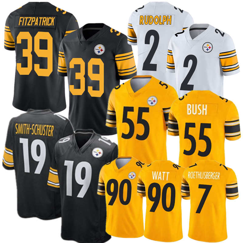 Fútbol 39 Minkah Fitzpatrick jersey 19 Juju Smith-Schuster 2 Mason Rudolph 55 # Bush T J 90 # Watt 7 # ROETHLISBERGER #2 RUDOLPH