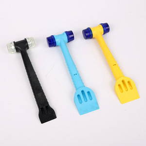 2-In-1 Plastic Installation Hammer With Spatula For Doors Windows Tiles Floors Dual Purpose Rubber Tool Ribbed Grip - Product Image 1