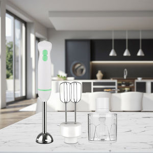 Mélangeur <span class=keywords><strong>à</strong></span> immersion multifonction pour appareils ménagers Lames en acier inoxydable Source d'alimentation manuelle pour smoothies et purée - Product Image 1