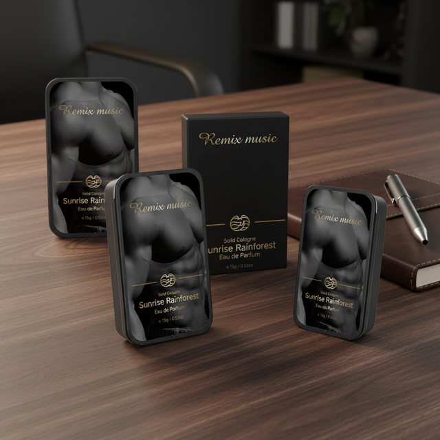 Remix Music Solid Woody Cologne Regular Size Eau De Parfum Portable Luxury Fashion Modern Lasting Fragrance for Men