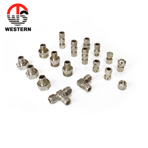 Trung Quốc Nhà sản xuất Nickel mạ 1/4 "3/8" 1/2 "Ống Brass <span class=keywords><strong>TEE</strong></span> nén phụ kiện - Product Image 4