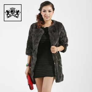Mode <span class=keywords><strong>noir</strong></span> rex manteau de fourrure de lapin <span class=keywords><strong>pas</strong></span> <span class=keywords><strong>cher</strong></span> femmes hiver chaud manteau de fourrure - Product Image 4