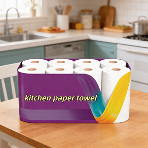 Meilleur prix pour les essuie-tout en papier doux jetables, 3 plis, en pâte de bois vierge, absorbants, pour la maison - Product Image 1
