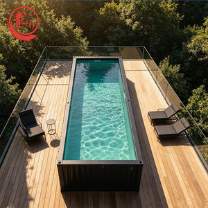 <span class=keywords><strong>Piscine</strong></span> mobile préfabriquée abordable en FRP avec espace de vie, en acier inoxydable et fibre de verre, à faible coût - Product Image 1