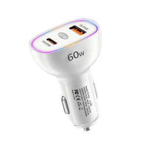 Caricabatterie per Auto 60W con Doppia Porta di Ricarica <span class=keywords><strong>A</strong></span>+<span class=keywords><strong>C</strong></span>, Alta Potenza, Tipo <span class=keywords><strong>C</strong></span>, PD30W, per iPhone e Huawei - Product Image 3