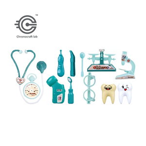 Juego de <span class=keywords><strong>dentista</strong></span> de plástico educativo para edades tempranas, microscopio, estetoscopio, ciencia, juguete Dental con modelos de dientes para niños - Product Image 2