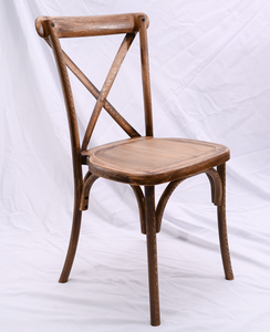 Sedia Cross Back Smontabile in Resina <span class=keywords><strong>Marrone</strong></span> per Hotel, Esterni e Matrimoni all'Ingrosso - Product Image 3