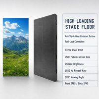 Vishow5,.0 Hochbelastbares P3.91 LED-Bodenpanel 250x250mm Nicht-Interaktives Miet-Display für Innenräume 1500cd Helligkeit 2 Jahre Garantie