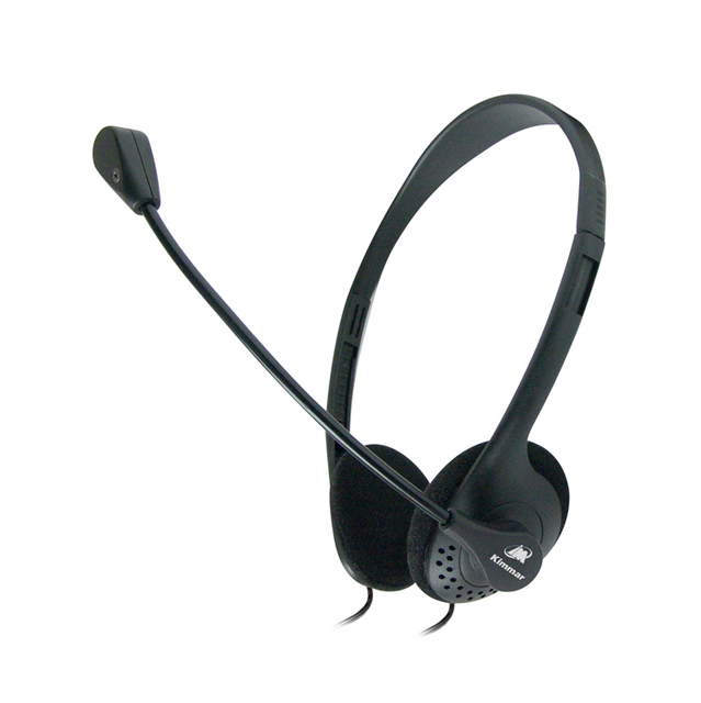 Professional 3.5mm Stereo Wired On-ear Call Center Headset 30mm Speaker Headphone With Hanging Microphone