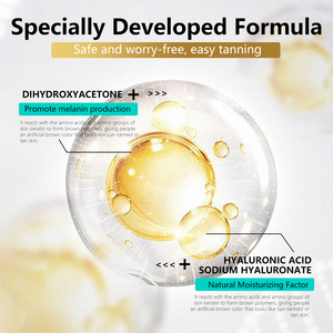 Loción de bronceado corporal para interiores personalizada, loción de bronceado corporal sin sulfato 200ml loción de bronceado natural rápida - Product Image 2