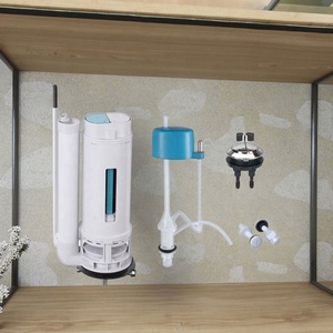 호텔용 듀얼 ABS 크롬 푸시 버튼 화장실 플러시 밸브 세트 - Product Image 3