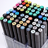 Marqueurs d'art permanents à double pointe STA, encre à base d'alcool, pointes fines et biseautées, ensembles de stylos marqueurs, plastique non toxique pour le dessin et l'esquisse