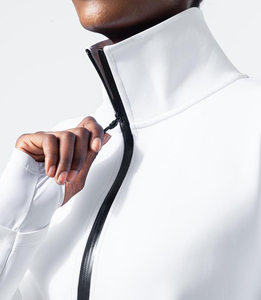 <span class=keywords><strong>Felpa</strong></span> Invernale Sportiva <span class=keywords><strong>Senza</strong></span> <span class=keywords><strong>Cappuccio</strong></span> <span class=keywords><strong>con</strong></span> Zip 2/3, Collo Alto, Maniche Lunghe, Personalizzabile - Product Image 3