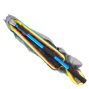 WEIHE Épuisette de pêche télescopique en aluminium de 200 cm / 79 pouces avec <span class=keywords><strong>manche</strong></span> télescopique extensible en 3 sections, filet à poisson Pesca - Product Image 6