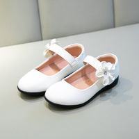 Sepatu Mary Jane Anak Perempuan Multi-warna Custom dengan Hiasan Bunga, Perekat Hook & Loop, Anti-selip, untuk Pesta Pernikahan, OEM ODM