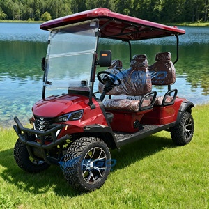 Voiturette de golf électrique tout-terrain haut de gamme à 4 places avec pare-soleil et batterie de stockage pour le tourisme panoramique - Product Image 3