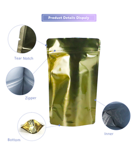 Tùy chỉnh in túi Mylar Bao bì nhỏ cho kẹo ăn được & cho Cookie <span class=keywords><strong>Ziplock</strong></span> mùi bằng chứng nhôm đứng túi - Product Image 2