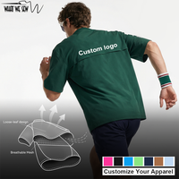 T-shirts de sport pour hommes personnalisés OEM, en nylon respirant à épaules tombantes, anti-humidité, design en maille premium, vêtements de sport