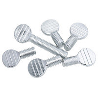 Vis de machine à tête cannelée en acier au carbone galvanisé, classe 4.8, 8.8, 10.9, 12.9, 5/16'', 7/16'', finition bleue ou blanche