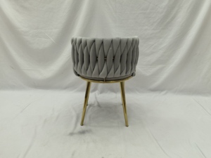 <span class=keywords><strong>Fauteuil</strong></span> moderne confortable avec pieds en métal doré, chaise d'appoint en velours <span class=keywords><strong>beige</strong></span> gris pour la maison, salon, salle à manger, avec coussin - Product Image 3