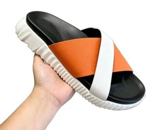 New Designer Luxury Fashion Anti-Slip Massage Height-Increasing Open Toe Casual Walking Indoor Outdoor Genuine Leather <b>Slippers</b> - Product Image 3