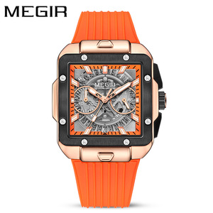 Reloj de cuarzo cronógrafo deportivo multifuncional con correa de silicona para hombre cuadrado al por mayor - Product Image 3